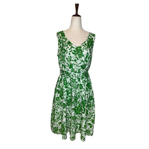 Coldwater Creek Dresses & Skirts - Blair Waldorf Green Floral Belted Design Sleeveless A Line Dress